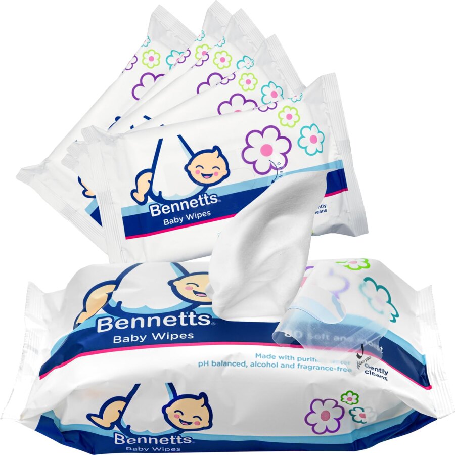 Bennetts Jumbo Value Pack Wipes 6 x 80's