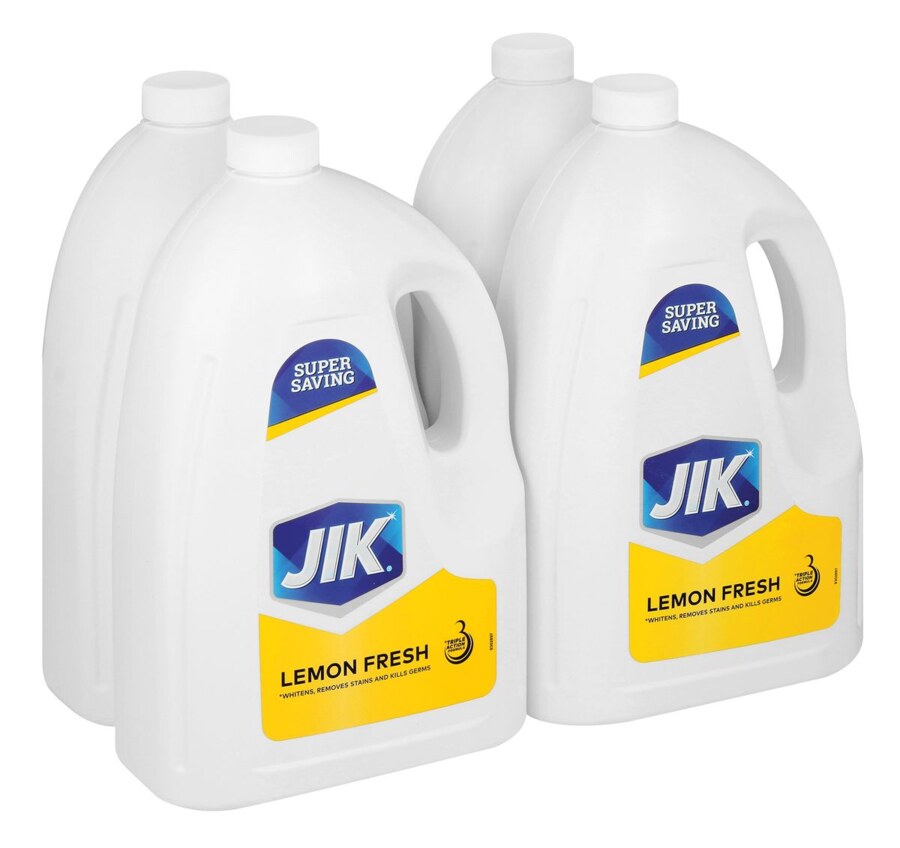 JIK 1 x 3l, Liquid Thin Bleach, Laundry Stain Remover, Lemon