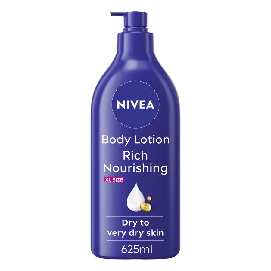 NIVEA Rich Nourishing Body Lotion with Deep Moisture Serum, 625ml